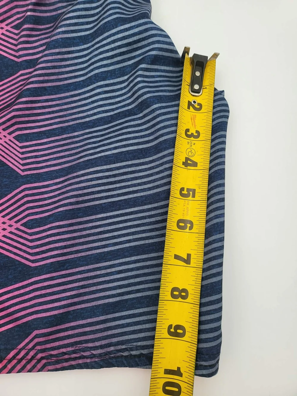 Nike Youth Navy Swim Trunks with Pink & Orange Accents